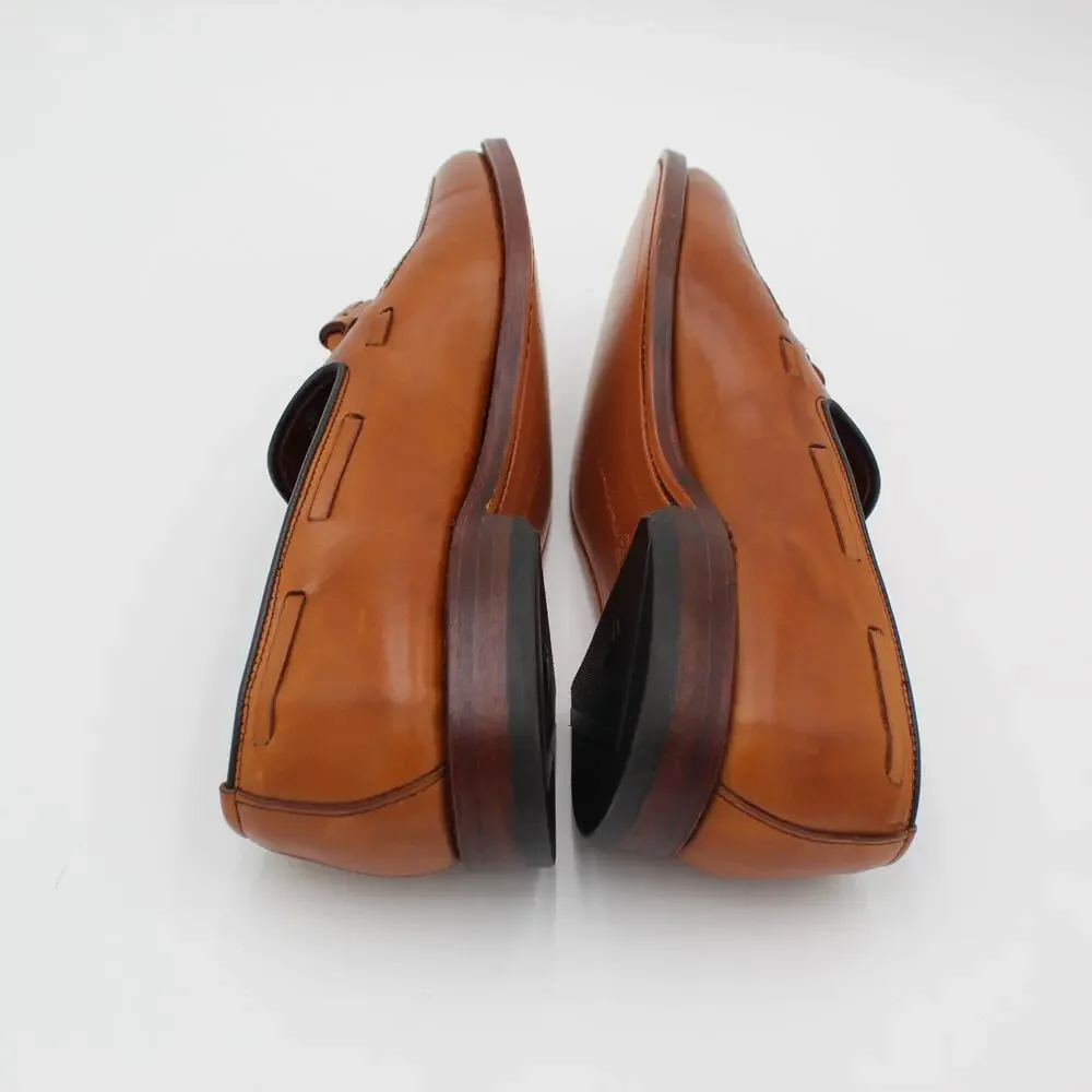 Allen Edmonds Grayson Tassel Loafers Mens 10.5 B Brown Leather Dress Shoe Office